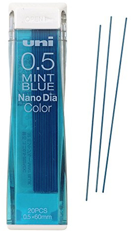 Uni Mechanical Pencil Lead NanoDia Color Mint Blue 0.5mm 20leads