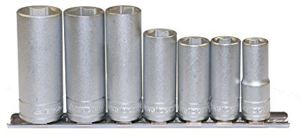 Teng M3807 8 Piece Clip Rail Socket Set Metric - 3/8in Square Drive