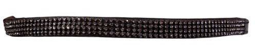 Karlslund Stirnband Browband 4 Rows Crystals, Gray, k3221-7-gra