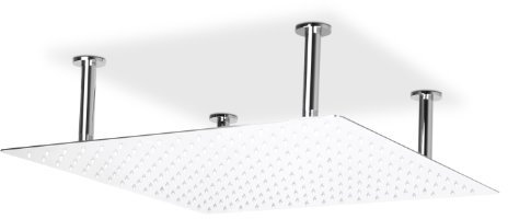 Steinkirch XXL 50CM EDELSTAHL RAINSHOWER DUSCHKOPF REGENDUSCHE KOPFBRAUSE REGENBRAUSE TROPENDUSCHE INKL. DECKENHALTER 500x500x2mm