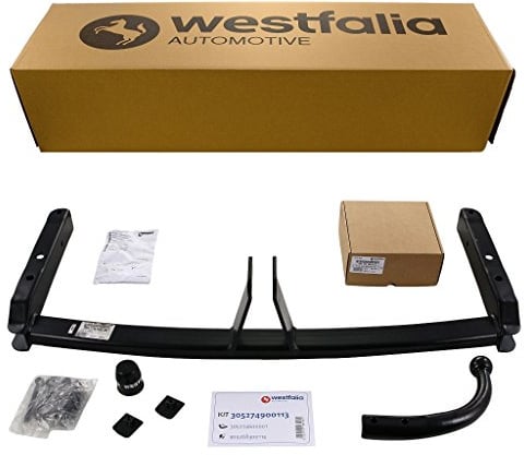 Westfalia Starre Anhängerkupplung für Audi A6 Limousine (BJ 04/2004-03/2011) / Audi A6 Avant (BJ 03/2005-09/2011) im Set mit 13-poligem fahrzeugspezifischen Westfalia Elektrosatz