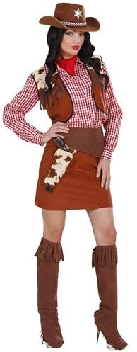 Ladies Cowgirl Costume Small UK 8-10 for Wild West Cowboy Fancy Dress