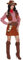 Ladies Cowgirl Costume Small UK 8-10 for Wild West Cowboy Fancy Dress