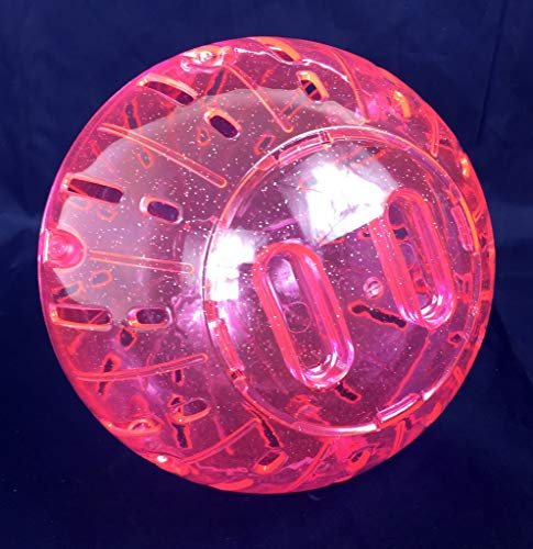 Global Pets Hamster Ball With Sparkle, 7 Hamster Disco Ball with Screw Fit Design (Pink)