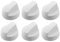 First4spares - Set de 6 mandos de control universales de repuesto para hornos y fuegos, color blanco