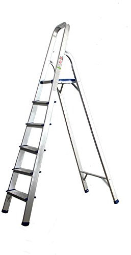 ALU Leiter Haushaltsleiter mit 6 Stufen Mehrzweckleiter Multifunktion Mehrzweck