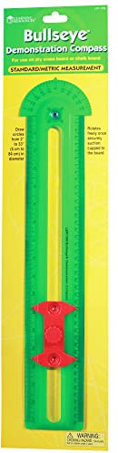Learning Resources Bullseye Demonstrationskompass, Dual-Scale Lineal, Klassenzimmer-Whiteboard-Zubehör, Lehrerhilfen, Klasse 1+, ab 6 Jahren (LER1508)