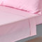 HOMESCAPES Perkal Bettlaken ohne Gummizug rosa 240x275 cm, Baumwoll-Betttuch ohne Spannrand, Haustuch ägyptische Baumwolle