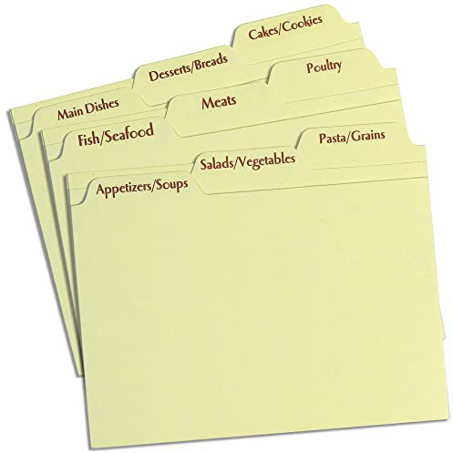 Rezept Karte Box Tab-Register