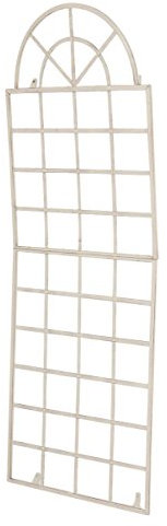 Treillis VIVA avec Cadre, Treillis à montage murale en fer, Treillis pour Plantes Grimpantes, Taille: 180 x 70 cm, Support Murale pour plantes grimpantes, montage facile, 6 Couleurs au Choix, Couleur:crème antique