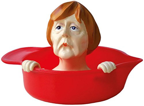 Zitronenpresse ''Angie'' aus stabilem Gießharz, handbemalt, lebensmittelechten Farben - Squeeze it! Ø 12 cm, Höhe 10 cm • 40580 ''Angela Merkel Zitronenpresse'' von Inkognito • Künstler: • Weihnachtliches • Küche & Frühstück • Haushalt • Dies + Das