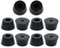 uxcell 10 Pcs 19.5mm x 12mm Conical Recessed Rubber Feet Bumpers Pads Black