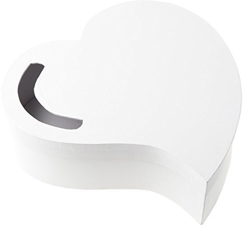 Geschenkbox Herz in Weiß, Box für Geschenke und Briefe zum Valentinstag, Hochzeit, Taufe, Geburtstag