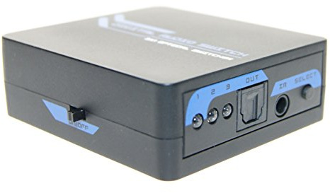 Ex-Pro AV-Pro 3 Way TosLink Digital Optical Audio Switch with Remote