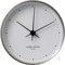 Georg Jensen Koppel Wanduhr 22 cm, Edelstahl mit Weißem Ziffernblatt