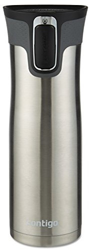 Contigo – Tasse de voyage en acier inoxydable à fermeture hermétique automatique AUTOSEAL, avec couvercle facile à nettoyer, Acier inoxydable, acier inoxydable, 20oz