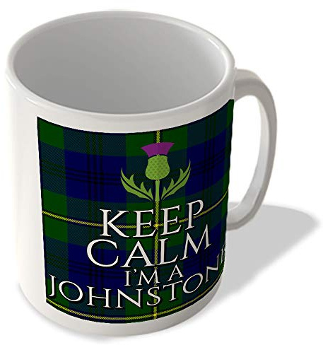 McMug - Keep Calm I'm a Johnstone - Johnstone Tartan - (Thistle) - Scottish Mug, Ceramic, 11fl.oz.