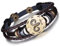 Infinite U Retro Punk Mens Womens 12 Constellation Zodiac Sign Bracelet Braided Leather Alloy Charm Bracelet Multilayer Wristband Bangle