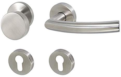 Häusler Onlinehandel GmbH Edelstahl Türbeschlag Paula R Wohn-PZ Knauf-Drücker Türklinke Türdrücker
