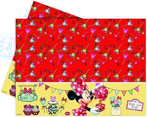 1 x Tischdecke Minnie Mouse aus Kunststoff für einen Geburtstag oder eine Feier bunt Kinder Mädchen Tablecover Party Fest Kindergeburtstag Mottoparty Disney Mickey
