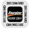 Energizer 10 Blisterpackungen mit je 1 Silberoxid-Batterie, für Uhren 397/396 SR726W, 1,55 V