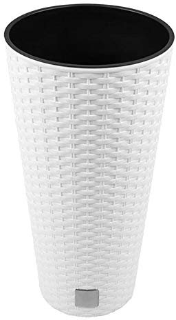 27 -Liter -Zeit Pot mit Einsatz 30 x 30 x 57,2 cm in Weiß