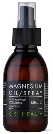 KIKI Health 100% Natural Magnesium Oil Spray | Rapid Absorption Odourless Formula | Muscle Relief | Zechstein Magnesium from Pristine 250M-Year-Old Seabed | Boost Overall Well-Being Naturally - 125ml