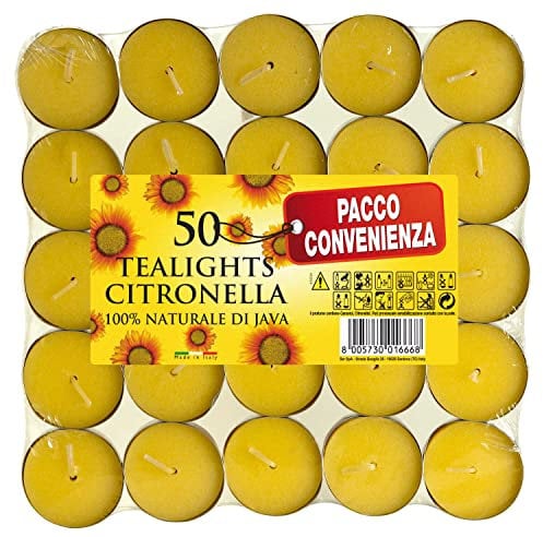 Price's Candles Citronella Scented Tealights | Protects from Unwanted Flies & Insects | Pack of 50