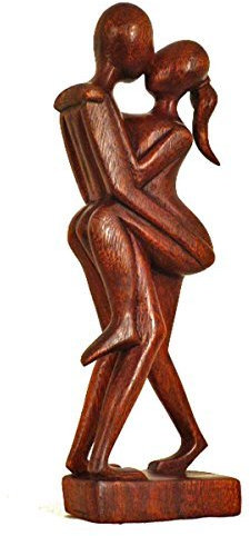 Holz Figur Skulptur Abstrakt Holzfigur Statue Afrika Asia Handarbeit Deko Akt Größe 20 cm
