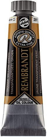 Rembrandt Oil Colour - Tube de 15 ml - Jaune vert transparent 281 - Qualité extra-fine - Haute résistance à la lumière - Pigments de qualité artistique - Fabriqué aux Pays-Bas
