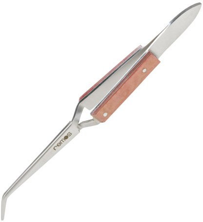 REMOS saldatura pinzette curvo in acciaio 17 cm