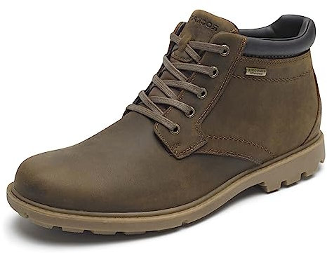 Rockport Men's Rugged Bucks Waterproof Ankle Boot, Boston Tan, 8 W US