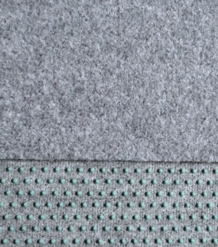 Kunstrasen Rasenteppich 100cm Breite - Farbe hell-grau - mit Drainagenoppen - angenehme weiche Lauffläche - in der Breite100 cm lieferbar (450 x 100 cm) auch in anderen Breiten lieferbar