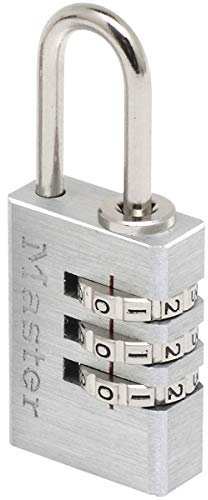 Master Lock 7620EURDCC Cadenas à Combinaison Programmable en Aluminium, gris, 2 x 5,5 x 0,9 cm