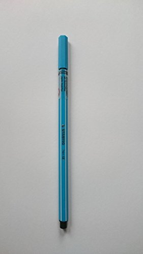 Stabilo Pen 68 Pack of 10 Felt Pens Medium Point 31 hellblau