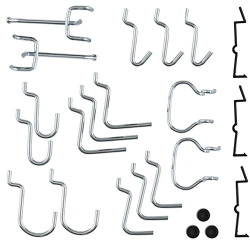 NAV2P N112-060 V2394 Lock Peg Hook Assortment in Zinc plated, 32 pack