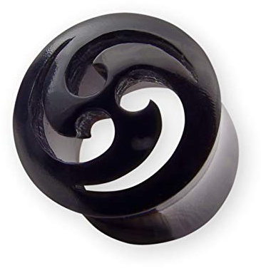 Fly Style Piercing Ohr Tunnel Plug - Ohr Piercings - Horn Tunnel - Triskele, Grösse:10 mm