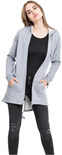 Urban Classics Damen Cardigan-Pullover, Ladies Sweat Parka, Grau, XS