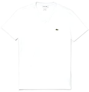 Lacoste Herren Lightweight Cotton Pima V-Neck T-Shirt T-Shirt (1er Pack)