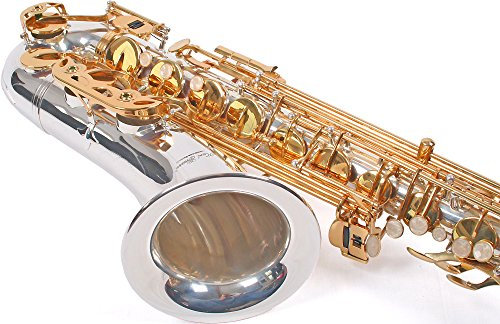 Karl Glaser Tenor Saxophon, silber/gold, mit Koffer