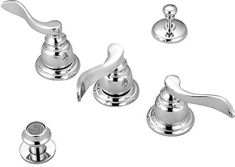 Kingston Brass KB8321NFL NuWave French Bidet Faucet, Polished Chrome, 8 x 8 x 3