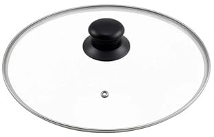 Pfannendeckel 20 cm Glasdeckel mit Dampfabzug | Topfdeckel hitzebeständig | Kochdeckel Ersatzdeckel aus Glas mit Edelstahlrand & kühlem Griff | Deckel für Pfannen & Töpfe – Sichtkochen leicht gemacht