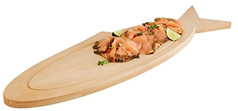 APS 00860Buffet de tabla-Pez de 76x 23cm, h: 2,5cm, madera de haya con antideslizante de pies Designed by Culture Forma