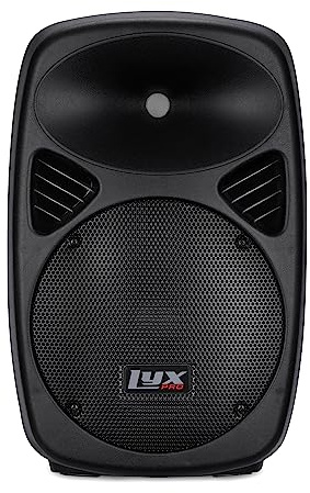 LyxPro SPA-10 Portable PA Speaker, 25.4 cm (10 inch), Power Supply with Compact Active Amplifier System with Equalizer, Built-in Bluetooth, SD Card Slot, USB, MP3, XLR, Input