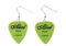 Miniblings Plektrum Plektron Ohrringe Hänger Gitarre E-Gitarre Band Grün - Handmade Modeschmuck I Ohrhänger Ohrschmuck versilbert