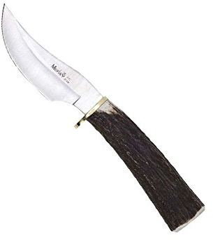 ELECTROPOLIS Jagdmesser Muela DP Faust Staghorn und Messing Blatt-Mehrzweck 14 cm + Geschenkkarte