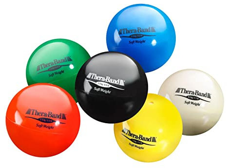 TheraBand Gewicht Soft Weight Set (6 Bälle) Mehrfarbig | 0,5-3,0 kg, OneSize