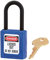 Master Lock 406BLU Cadenas de Consignation en Thermoplastique Diélectrique pour Installations Electriques, Bleu, Anse 3,8 x 2 cm