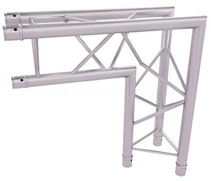 Alu System Trussing AST, Traverse 3 Punkt, Deko Truss, 2 Wege Eck 90°, Spitzen Innen
