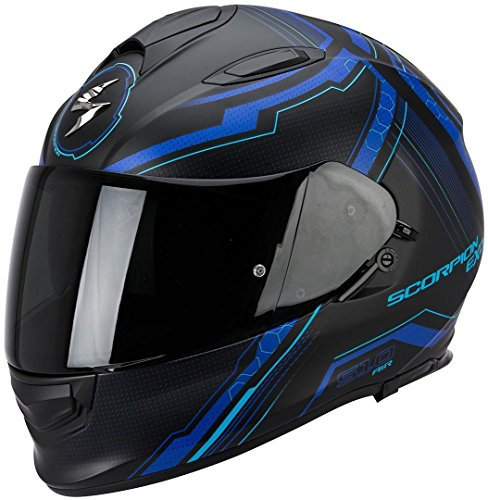 Scorpion Helm, Matt Schwarz/Blau, XS